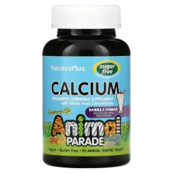 Nature's Plus, Animal Parade, Calcium, Children's Chewable Supplement, Sugar Free, Vanilla Sundae, 90 Animal-Shaped Tablets